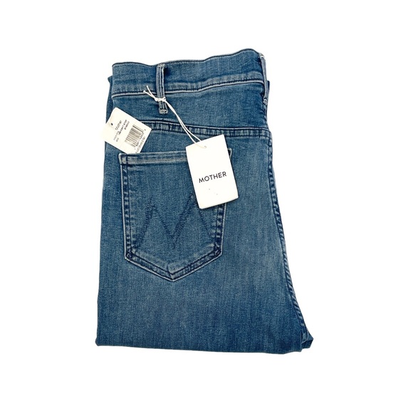 MOTHER Hustler High Rise Ankle Fray Flare Jeans -Cant Stop Staring NWT - Size 32 - Picture 4 of 5